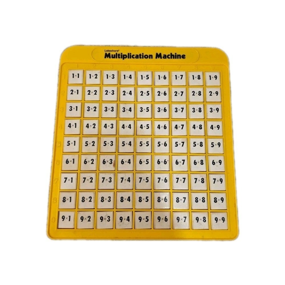 Lakeshore Multiplication Machine, Yellow & White Press Up Answers, Math Toys